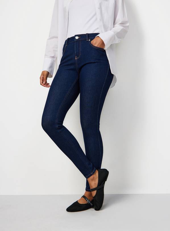 Dark Denim Mid Rise Skinny Jeans 10L